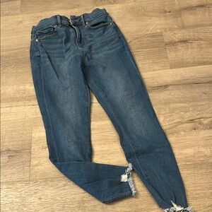 LOFT outlet petite Women's Blue Jeans Sz 0 raw edge hems